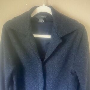 Banana Republic Women Wool Blend Long Car Dress Coat Gray Size M Preppy Work